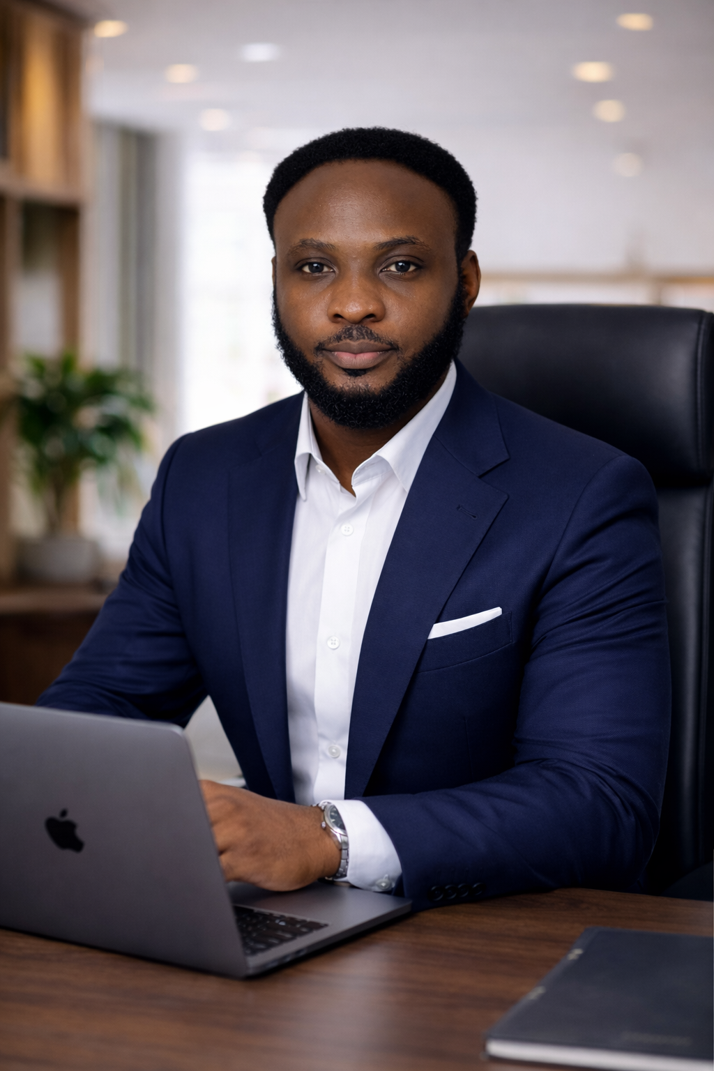 Emeka working